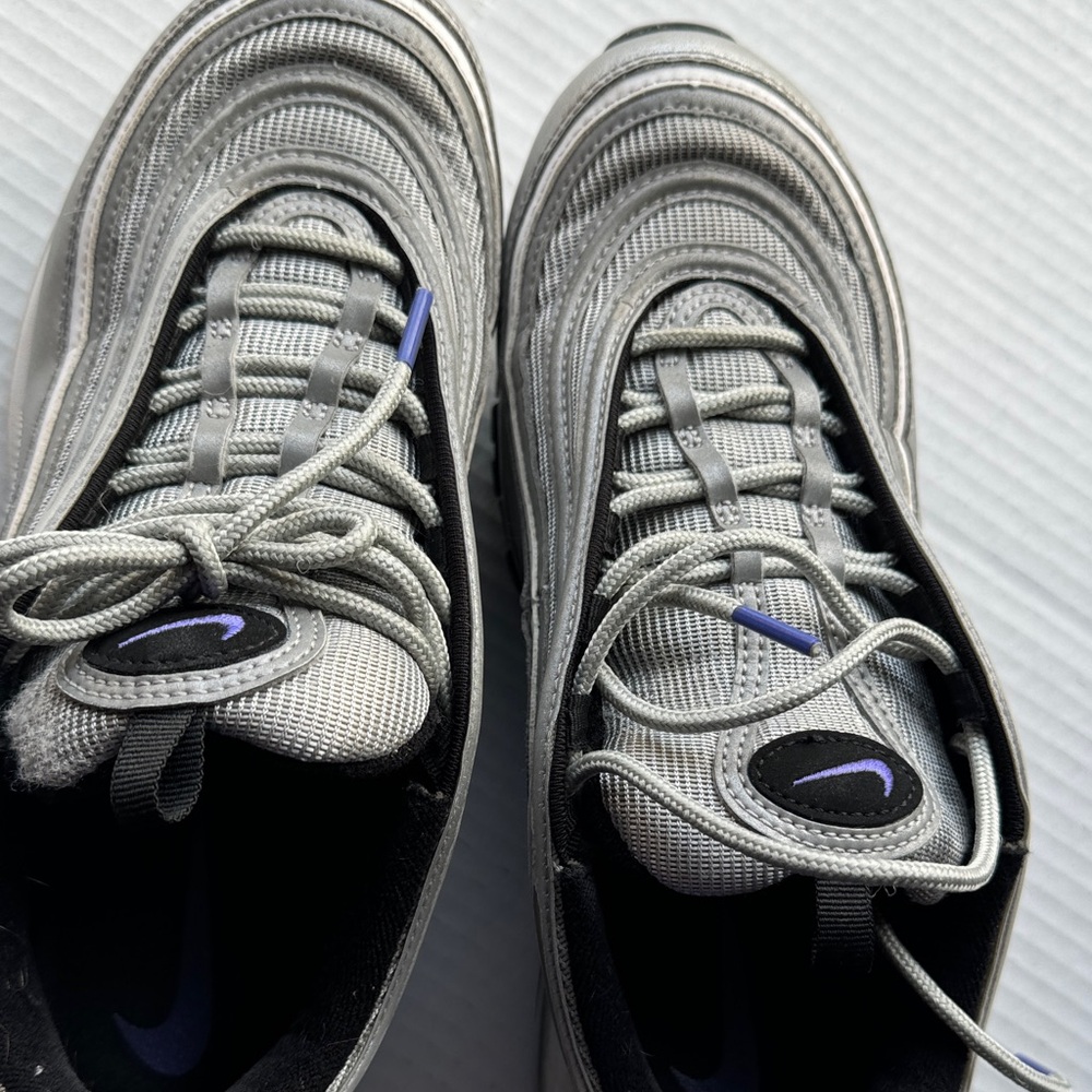 Nike Air Max 97 Men’s Size 8 DJ0717-001 Silver/Gray Purple Accents - Picture 2 of 6